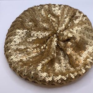 Sequin Rose Gold Beret